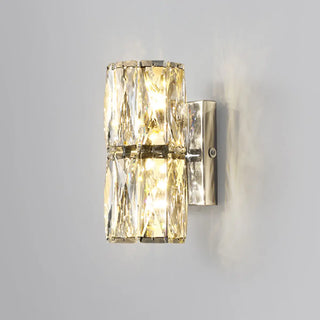 Trendy Multi-Faceted Gold Crystal Bedroom Wall Lamp Zawala Image - 10