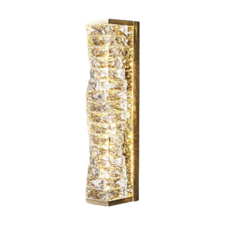 Trendy Multi-Faceted Gold Crystal Bedroom Wall Lamp Zawala Image - 11