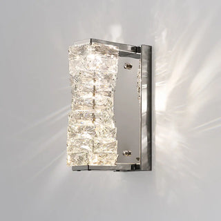 Trendy Multi-Faceted Gold Crystal Bedroom Wall Lamp Zawala Image - 12