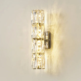 Trendy Multi-Faceted Gold Crystal Bedroom Wall Lamp Zawala Image - 13