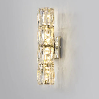 Trendy Multi-Faceted Gold Crystal Bedroom Wall Lamp Zawala Image - 14