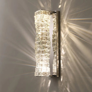 Trendy Multi-Faceted Gold Crystal Bedroom Wall Lamp Zawala Image - 15