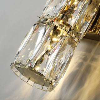 Trendy Multi-Faceted Gold Crystal Bedroom Wall Lamp Zawala Image - 20