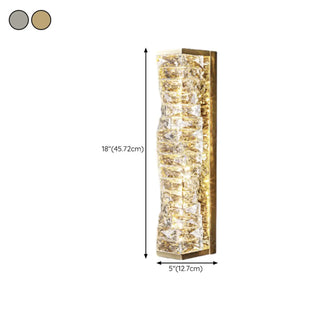 Trendy Multi-Faceted Gold Crystal Bedroom Wall Lamp Zawala Image - 24