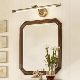 ZOWALA - Elegant Floral Base Gold Tubular LED Vanity Light Image - 2