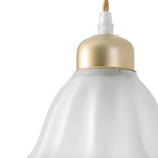 Elegant Floral Glass Pendant Light Adjustable Height Zawala Image - 9
