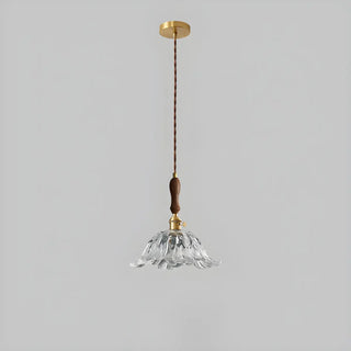 Elegant Modern Flower Clear Glass Pendant Light Zawala Image - 5