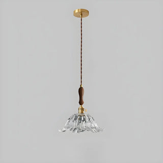 Elegant Modern Flower Clear Glass Pendant Light Zawala Image - 7