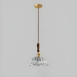 Elegant Modern Flower Clear Glass Pendant Light Zawala Image - 8