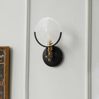 Vintage Industrial Clear Glass Black Metal Wall Lamp Zawala Image - 12