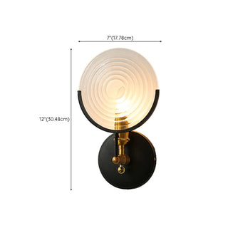 Vintage Industrial Clear Glass Black Metal Wall Lamp Zawala #size
