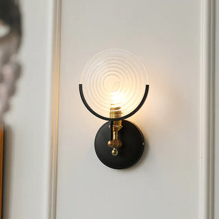 Vintage Industrial Clear Glass Black Metal Wall Lamp Zawala Image - 6
