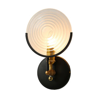 Vintage Industrial Clear Glass Black Metal Wall Lamp Zawala Image - 8