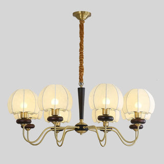ZOWALA - Modern Globe Brass Chandelier for Living Room - 6 Lights Image - 11