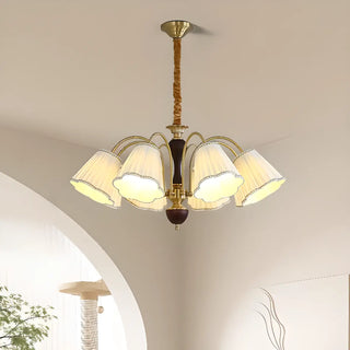 ZOWALA - Modern Globe Brass Chandelier for Living Room - 6 Lights Image - 2