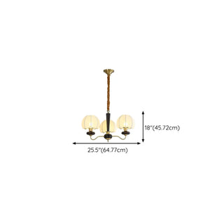 ZOWALA - Modern Globe Brass Chandelier for Living Room - 6 Lights Image - 24