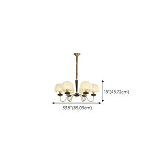 ZOWALA - Modern Globe Brass Chandelier for Living Room - 6 Lights Image - 25
