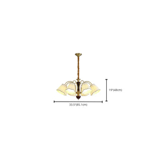 ZOWALA - Modern Globe Brass Chandelier for Living Room - 6 Lights Image - 28