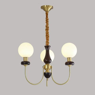ZOWALA - Modern Globe Brass Chandelier for Living Room - 6 Lights Image - 4