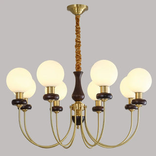ZOWALA - Modern Globe Brass Chandelier for Living Room - 6 Lights Image - 6