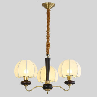 ZOWALA - Modern Globe Brass Chandelier for Living Room - 6 Lights Image - 7