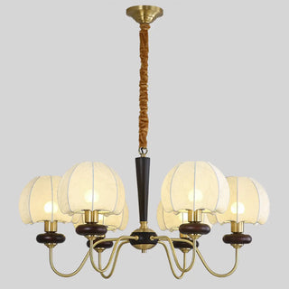 ZOWALA - Modern Globe Brass Chandelier for Living Room - 6 Lights Image - 9