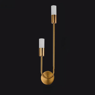Modern Gold Dual Cylindrical LED Wall Sconce Light Zawala Image - 11
