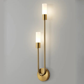 Modern Gold Dual Cylindrical LED Wall Sconce Light Zawala Image - 12