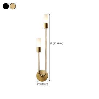 Modern Gold Dual Cylindrical LED Wall Sconce Light Zawala Image - 18