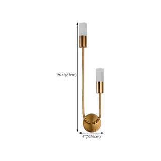 Modern Gold Dual Cylindrical LED Wall Sconce Light Zawala Image - 19