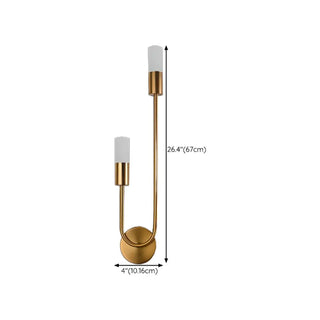 Modern Gold Dual Cylindrical LED Wall Sconce Light Zawala Image - 20
