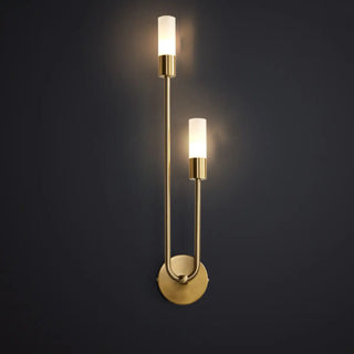 Modern Gold Dual Cylindrical LED Wall Sconce Light Zawala Image - 5