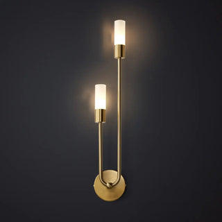 Modern Gold Dual Cylindrical LED Wall Sconce Light Zawala Image - 6