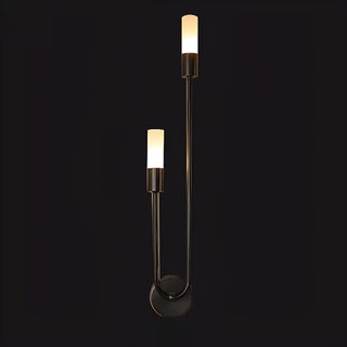 Modern Gold Dual Cylindrical LED Wall Sconce Light Zawala Image - 8