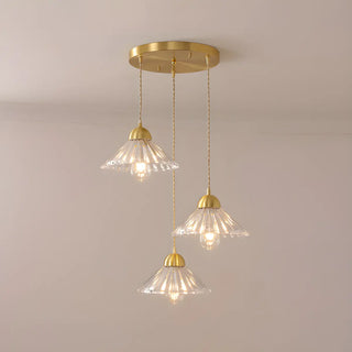 ZOWALA - Contemporary Cone Glass Pendant Light for Dining Room Image - 1