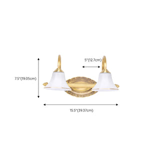Simple Gold 3-Light Bell Bathroom LED Vanity Lights Zawala #size