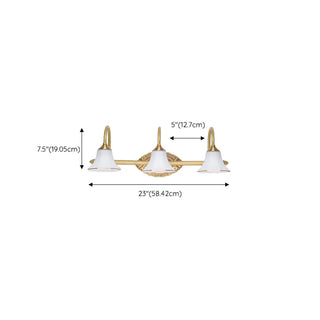 Simple Gold 3-Light Bell Bathroom LED Vanity Lights Zawala Image - 12