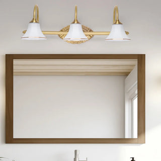Simple Gold 3-Light Bell Bathroom LED Vanity Lights Zawala Image - 3