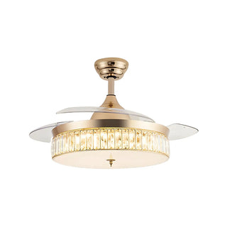 ZOWALA - Elegant Gold 4 Blades Ceiling Fan Light Image - 8