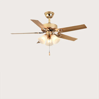 Modern Elegant 5 Blade Flower Shade Ceiling Fan Light Zawala Image - 10