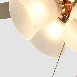 Modern Elegant 5 Blade Flower Shade Ceiling Fan Light Zawala Image - 14