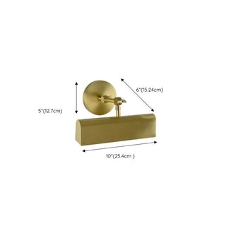 Elegant Gold Rectangular Copper LED Vanity Light Zawala #size