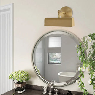 Elegant Gold Rectangular Copper LED Vanity Light Zawala Image - 3