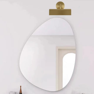 Elegant Gold Rectangular Copper LED Vanity Light Zawala Image - 5