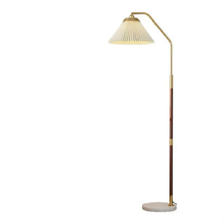 ZOWALA - Contemporary Pleated Side Table Metal Floor Lamp  Image - 11