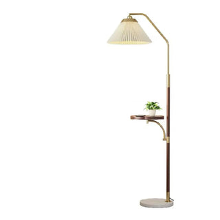 ZOWALA - Contemporary Pleated Side Table Metal Floor Lamp  Image - 12