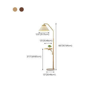 ZOWALA - Contemporary Pleated Side Table Metal Floor Lamp  Image - 14