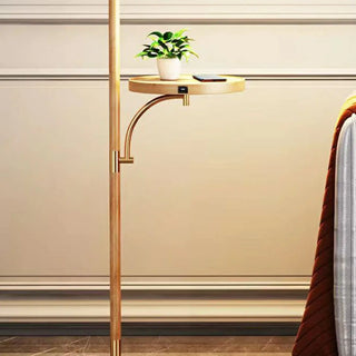 ZOWALA - Contemporary Pleated Side Table Metal Floor Lamp  Image - 3