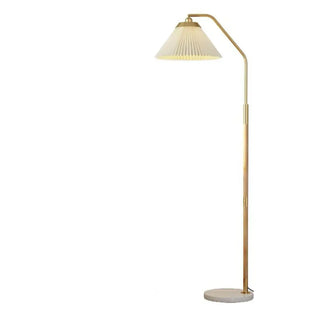 ZOWALA - Contemporary Pleated Side Table Metal Floor Lamp  Image - 9