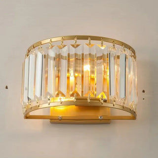 ZOWALA - Elegant Brass and Crystal Wall Light Fixture Image - 11